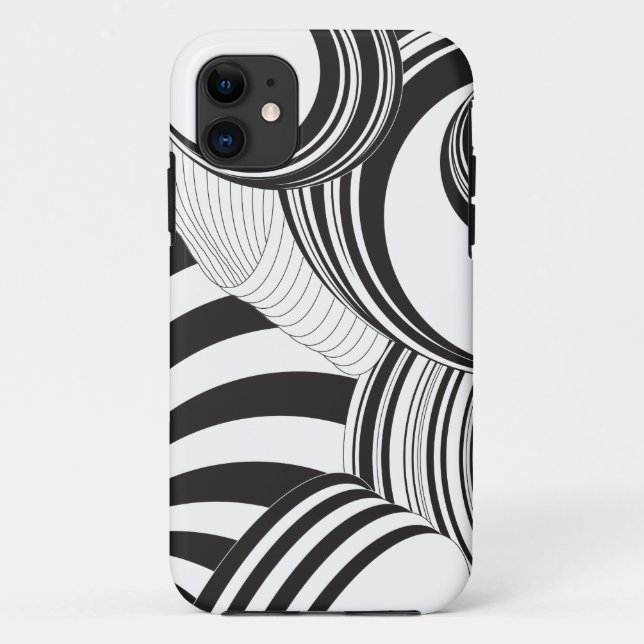 Schwarzer abstrakter Telefon-Kasten Case-Mate iPhone Hülle (Rückseite)
