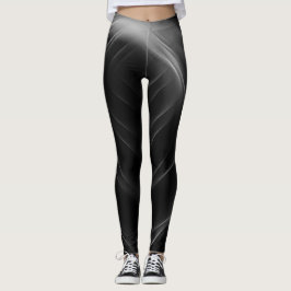 Schwarzer abstrakter Tunnel - Leggings
