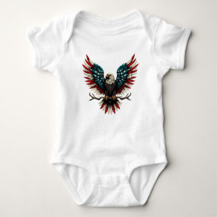 Schwarzer Adler aus Rustikal Baby Strampler