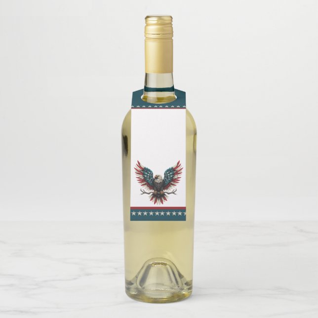 Schwarzer Adler aus Rustikal Flaschenanhänger (Auf Flasche)