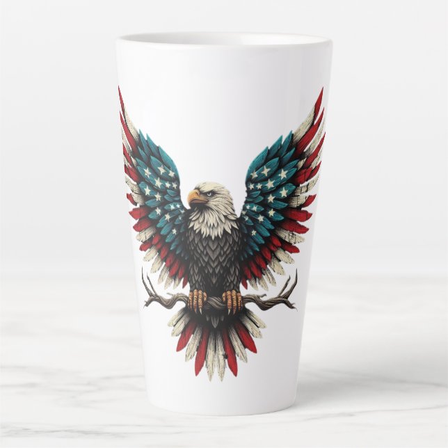 Schwarzer Adler aus Rustikal Milchtasse (Vorderseite)