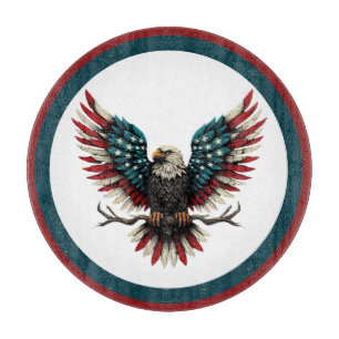 Schwarzer Adler aus Rustikal Schneidebrett