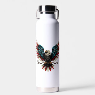 Schwarzer Adler aus Rustikal Trinkflasche