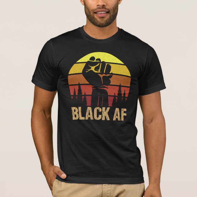 Schwarzer Af-Afro-Amerikaner Cooler Schwarzgeschic T-Shirt (Vorderseite)