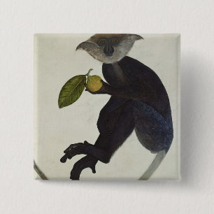 Schwarzer Affe Button