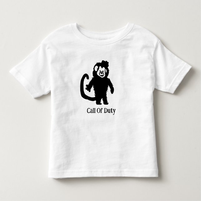Schwarzer Affe Kleinkind T-shirt (Vorderseite)