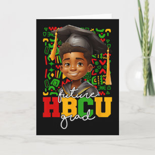 Schwarzer Afro-Junge College-Abschluss Zukunft Hbc Karte