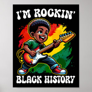Schwarzer Afro-Junge, ich rocke den schwarzen Mona Poster