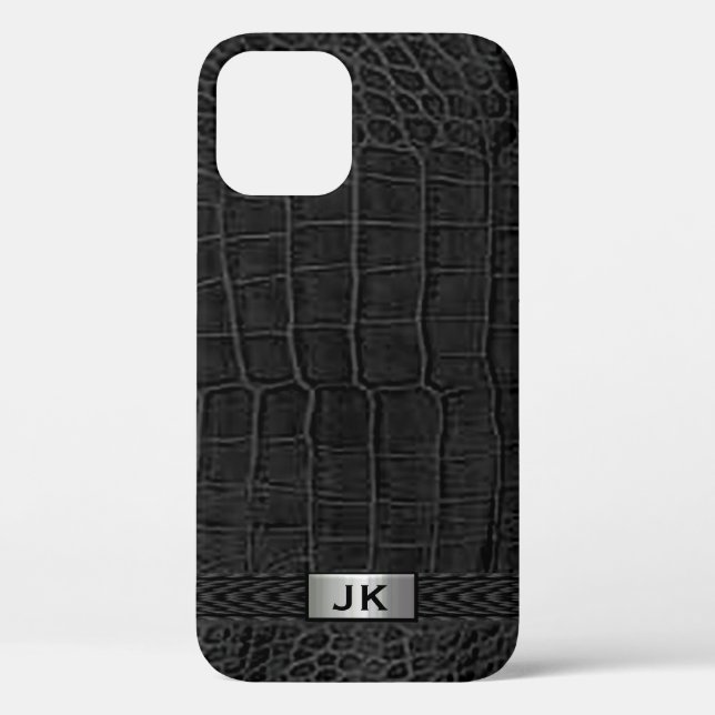 Schwarzer Alligator Case-Mate iPhone Hülle (Rückseite)