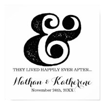 Schwarzer Ampersand glücklicherweise je nach Hochz