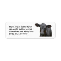 Schwarzer Angus-Rinderfarm oder Ranch-Aufkleber