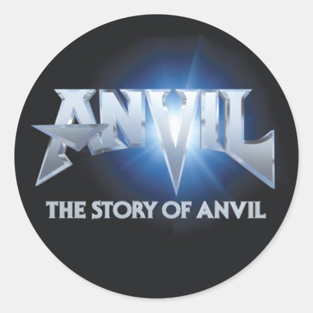 SCHWARZER ANVILMOVIE-LOGO-STICKER RUNDER AUFKLEBER (Vorderseite)