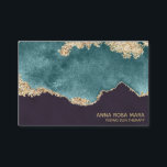 *~* Schwarzer Aquamariner Moss Agate Geode Gold Gl Visitenkarte<br><div class="desc">Dramatischer Sparkling Lapidary Geologist Stone Lover dramatische AQUAMARINE BLAUE MOSS GREEN Agate Slab Slice auf knackigem BLACK Hintergrund. Personalisieren Sie Ihre Geschäftsinformationen. * Energy Enhanced BOHO GOLD funkelnde Imitat GLITZER AQUAMARIN GOLD , GOLD GLITZER AGATE Geode Bänder und funkelnde MAGICAL GOLD Imitat Glitzer und Imitate Gold Foil. DESIGN-GRÖSSE: EURO -...</div>