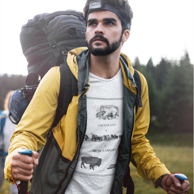 Schwarzer arktischer Land Life Polar Bärenmusk Ox  T-Shirt (Also available : Arctic Sea life
)