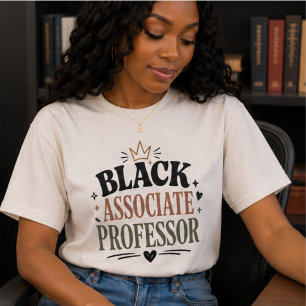 Schwarzer Associate Professor, schwarzer Akademike Tri-Blend Shirt