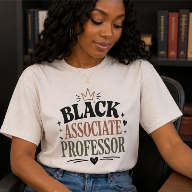 Schwarzer Associate Professor, schwarzer Akademike Tri-Blend Shirt (Von Creator hochgeladen)