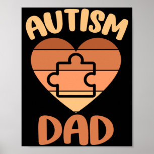 Schwarzer Autismus-Vater eines autistischen Sohnes Poster