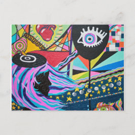 Schwarzer Ballon Postkarte