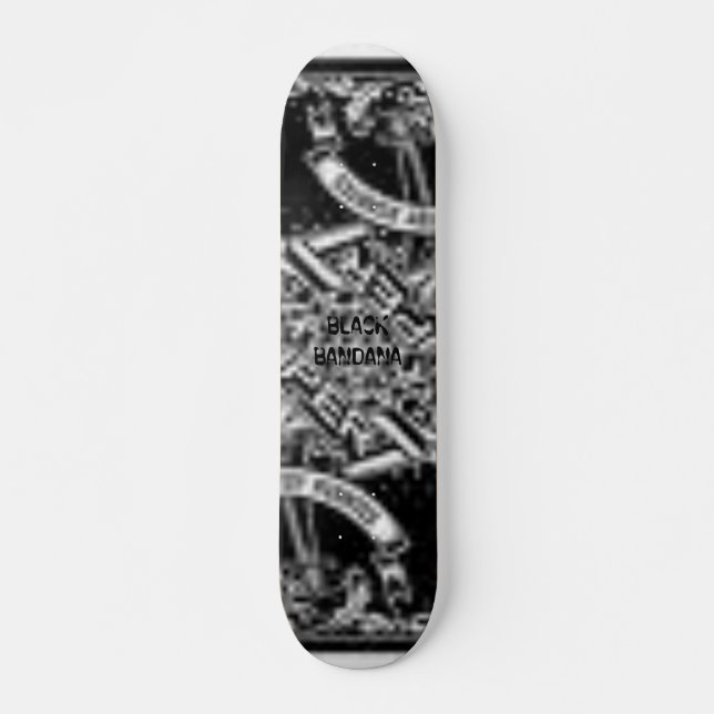 schwarzer Bandana Skateboard (Vorne)