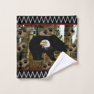 Schwarzer Bär Adlerbär Paw Prinz Wilderness  Badhandtuch Set