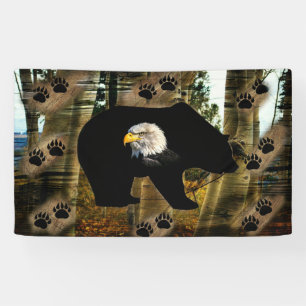 Schwarzer Bär Adlerbär Paw Prinz Wilderness Banner