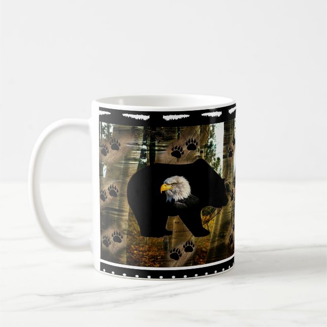 Schwarzer Bär Adlerbär Paw Prinz Wilderness Kaffeetasse (Links)