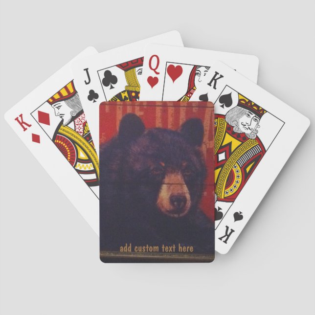 Schwarzer Bär Art Playing Cards Spielkarten (Rückseite)