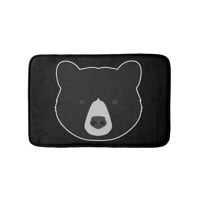 Schwarzer Bär Badematte (Vorderseite)