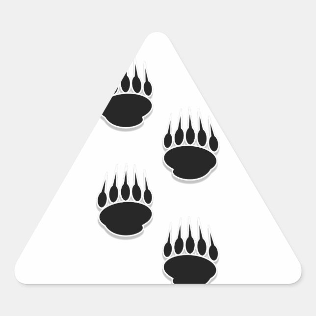 Schwarzer Bär Dreieckiger Aufkleber (Vorderseite)