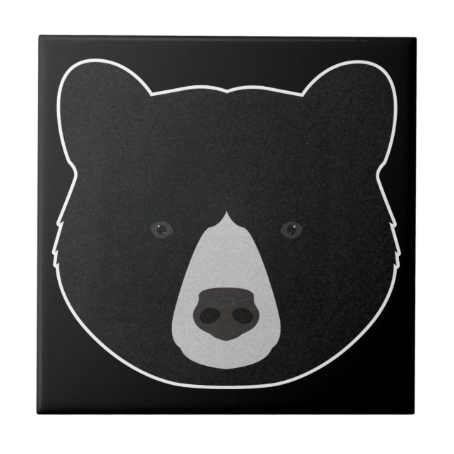 Schwarzer Bär Fliese (Vorderseite)