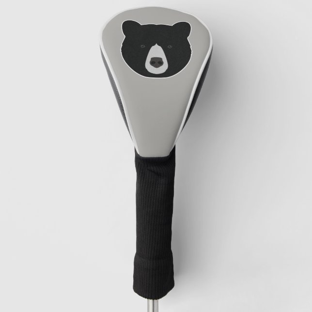 Schwarzer Bär Golf Headcover (Vorderseite)
