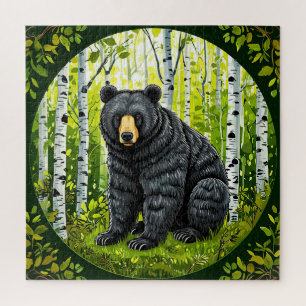 Schwarzer Bär im Birnenwald Puzzle