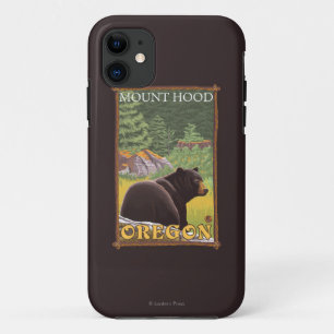 Schwarzer Bär im Wald - Berg-Haube, Oregon Case-Mate iPhone Hülle