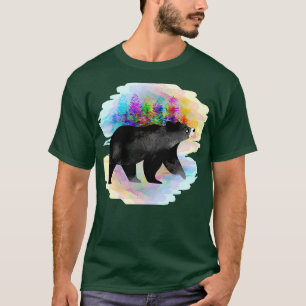 Schwarzer Bär im Wald T-Shirt