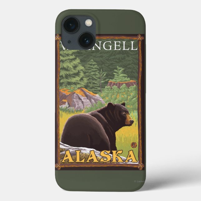 Schwarzer Bär im Wald - Wrangell, Alaska Case-Mate iPhone Hülle (Rückseite)