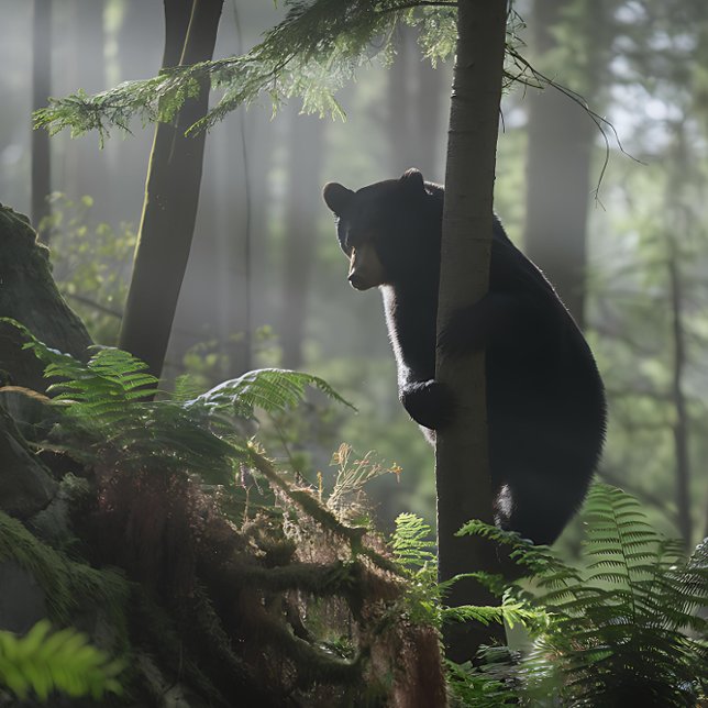 Schwarzer Bär in einem Baum Puzzle (Von Creator hochgeladen)