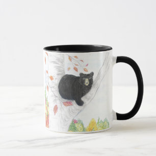 Schwarzer Bär in einem Berchbaum Tasse