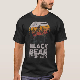 Schwarzer Bär ist mein Spirit Animal Mountains Cam T-Shirt