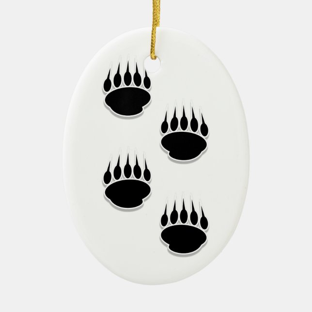 Schwarzer Bär Keramik Ornament (Vorne)