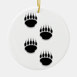 Schwarzer Bär Keramik Ornament