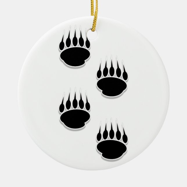 Schwarzer Bär Keramik Ornament (Vorne)