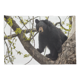 Schwarzer Bär klettern Kissenbezug