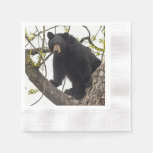 Schwarzer Bär klettern Serviette