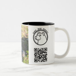 Schwarzer Bär-Mosaik - Knuth-Tasse Zweifarbige Tasse