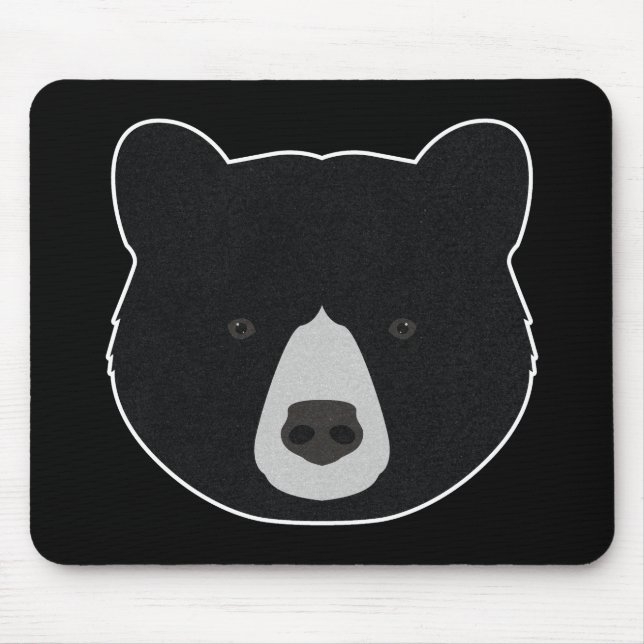 Schwarzer Bär Mousepad (Vorne)