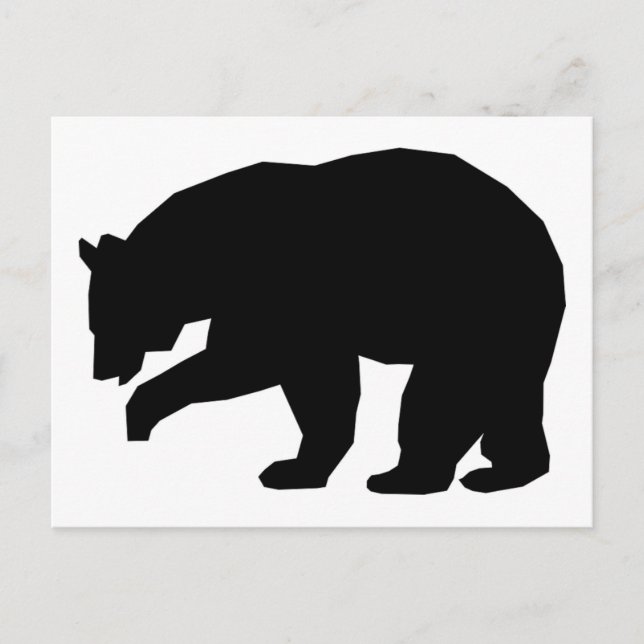 SCHWARZER BÄR POSTKARTE (Vorderseite)