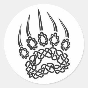 Schwarzer Bär Runder Aufkleber