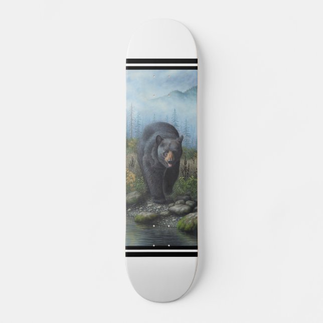 Schwarzer Bär Skateboard (Vorderseite)