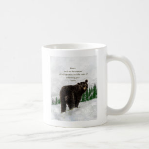 Schwarzer Bär Tiertotem Inspirationsspirituosen Kaffeetasse