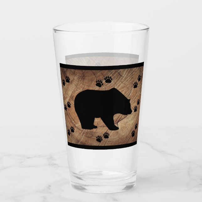 Schwarzer Bär und Bärenpaare Glas (Vorderseite)